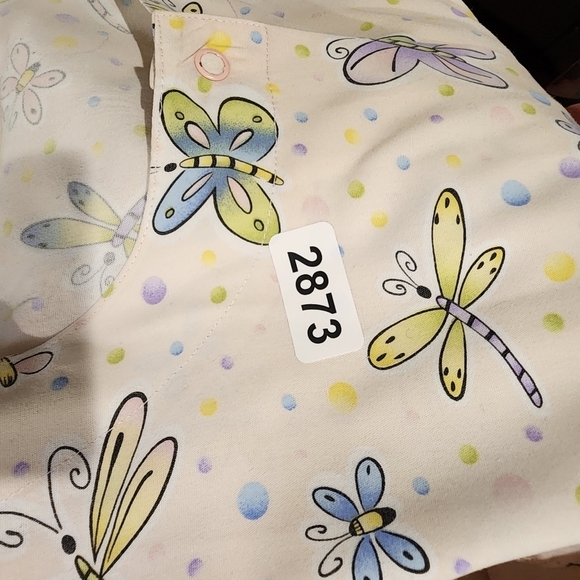 Scrub H. Q butterflies multicolor Scrub jacket size M - Picture 10 of 10